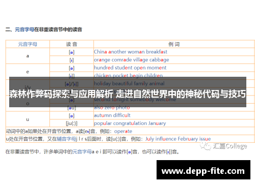 森林作弊码探索与应用解析 走进自然世界中的神秘代码与技巧